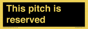 This pitch is reserved